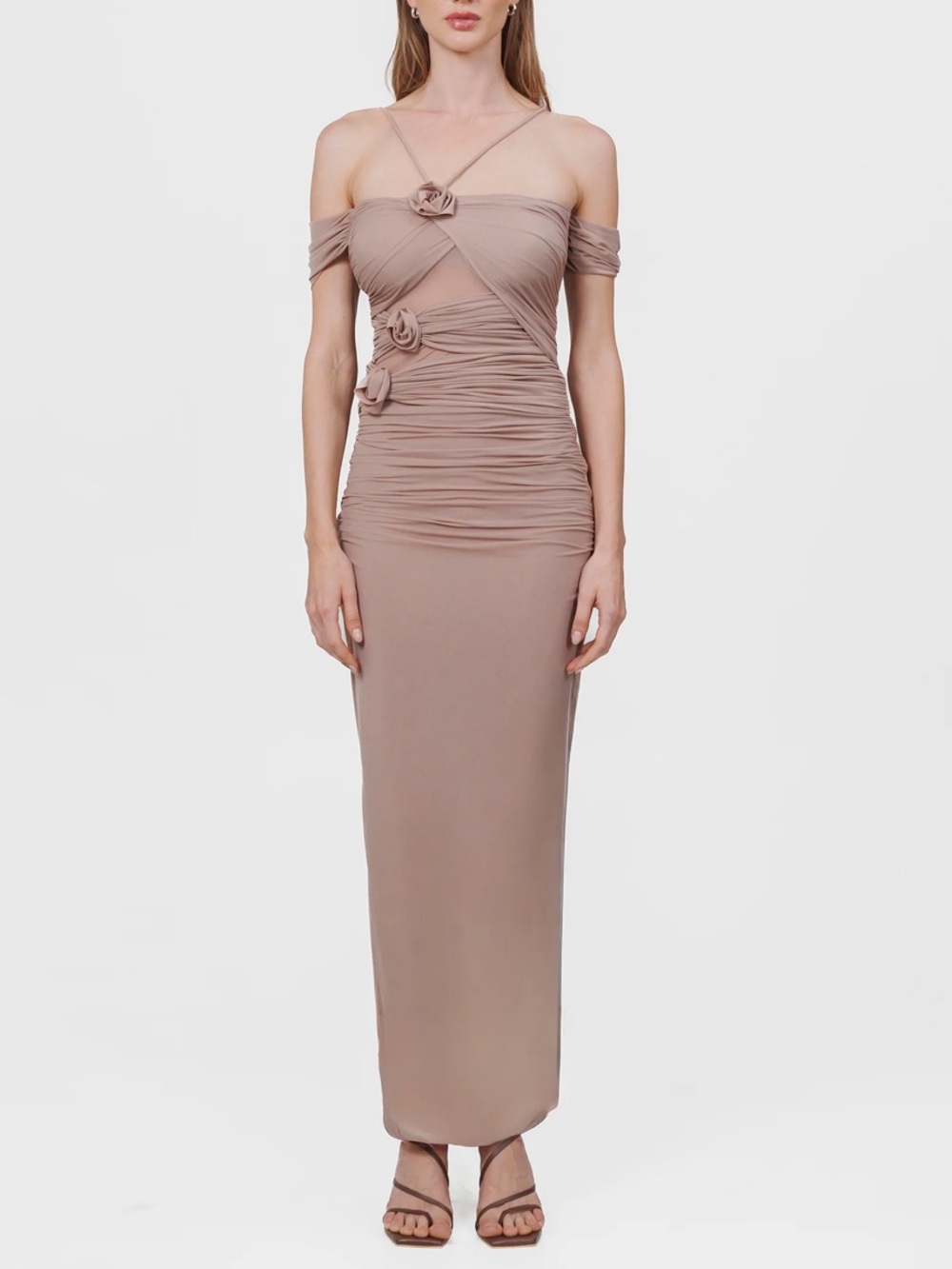MAYGEL CORONEL ABISSO Maxi Dress in Color CHAI